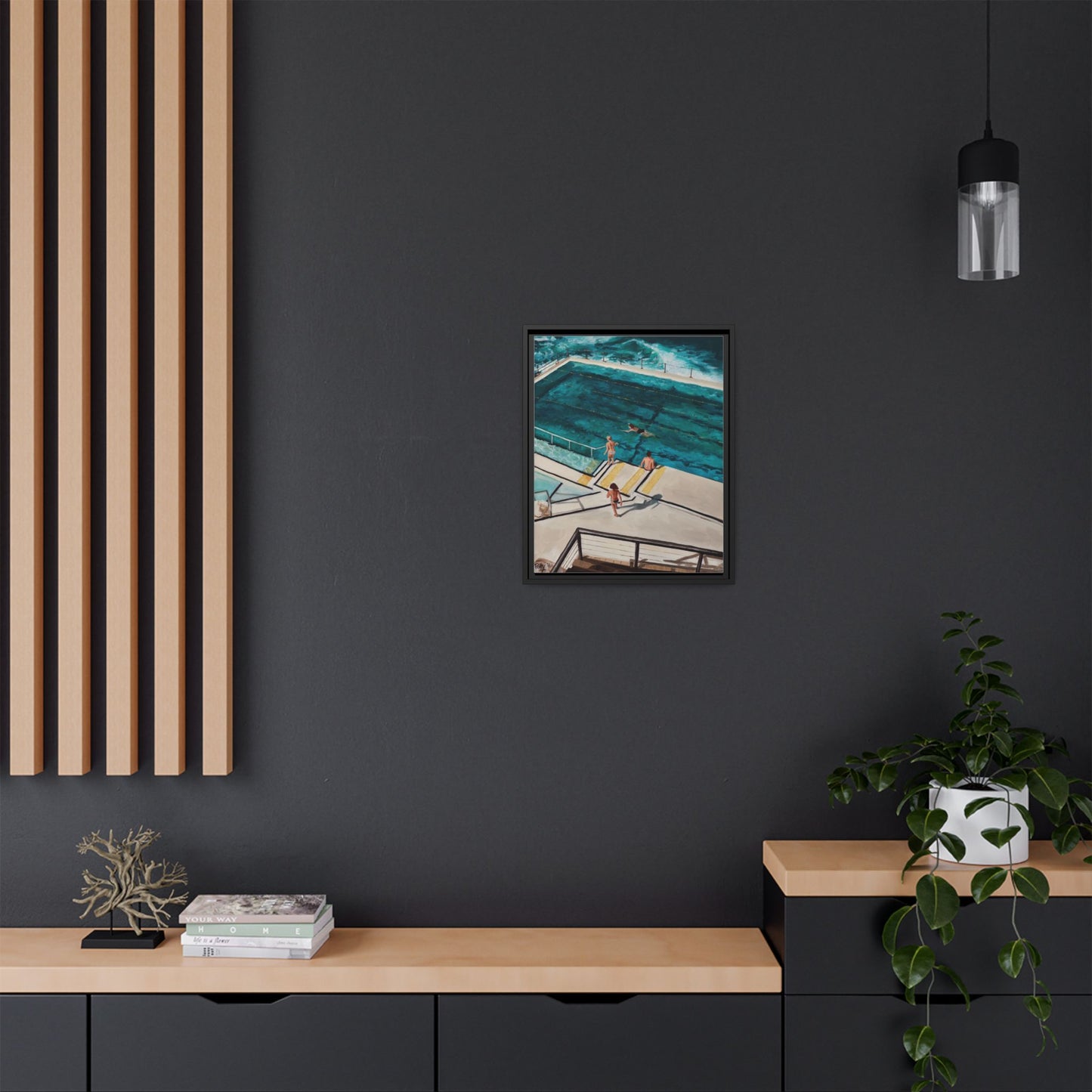 Framed Canvas Print - Icebergs Bondi Australia