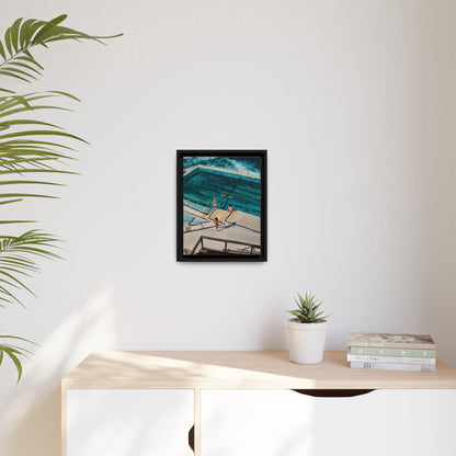 Framed Canvas Print - Icebergs Bondi Australia