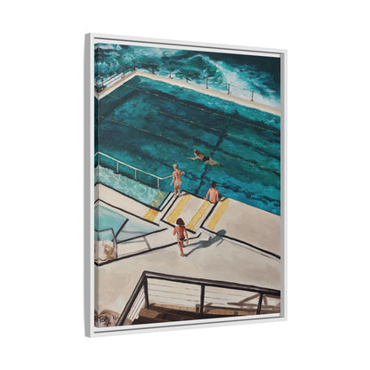 Framed Canvas Print - Icebergs Bondi Australia