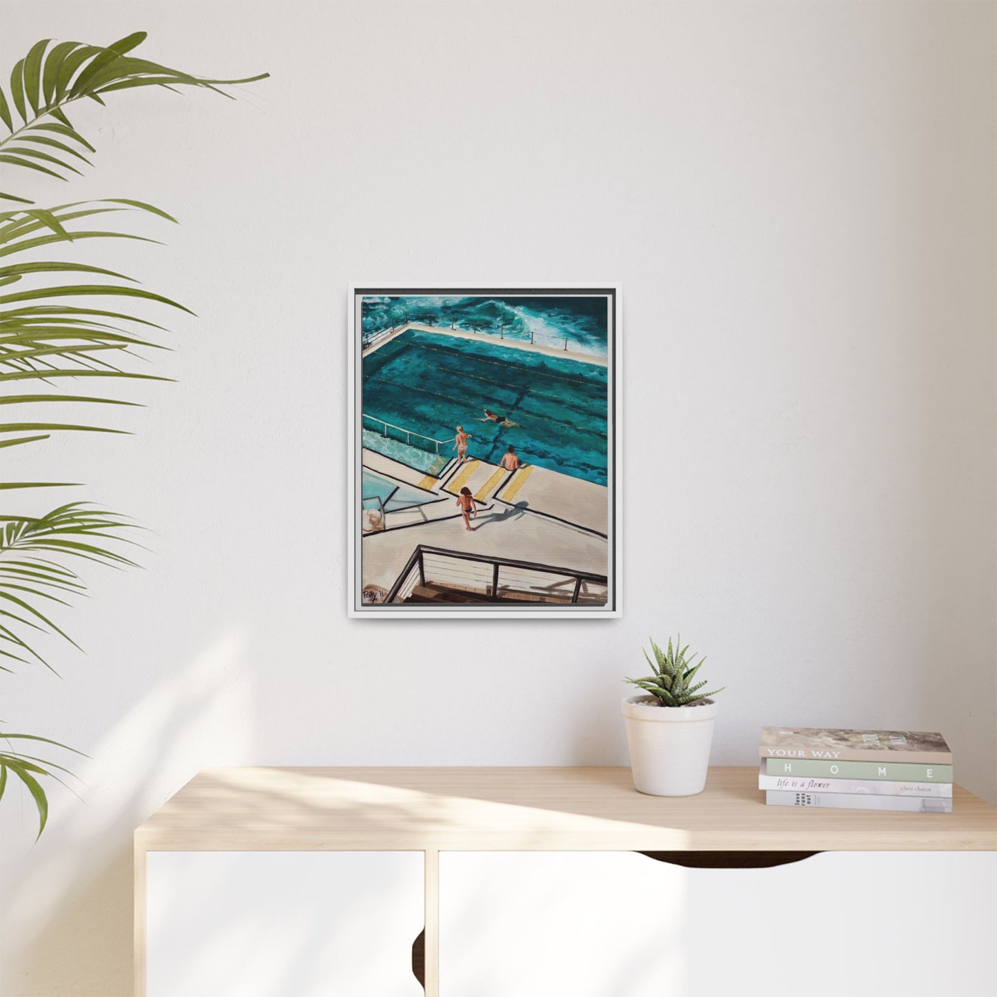 Framed Canvas Print - Icebergs Bondi Australia