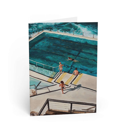 Blank Greeting Card - Icebergs Bondi Beach - Polly Barton