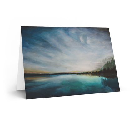 Blank Greeting Card - Myall Lakes Sunset - Polly Barton