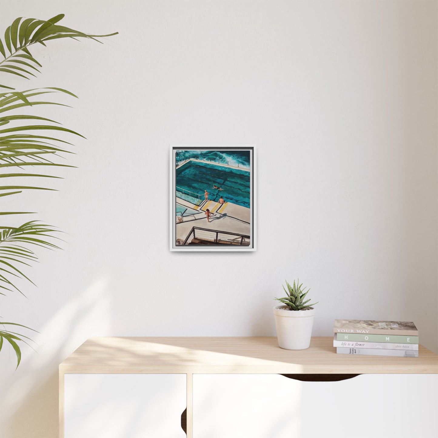 Framed Canvas Print - Icebergs Bondi Australia