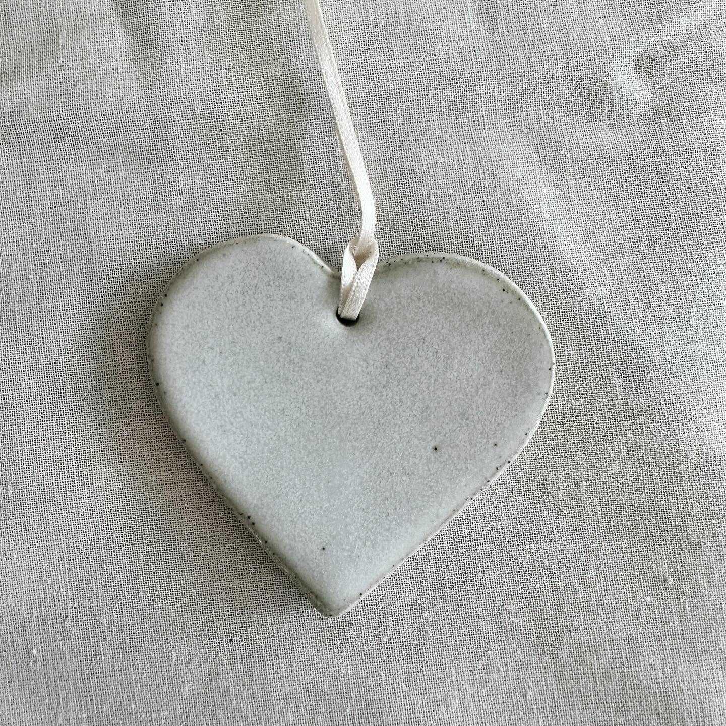 Ceramic Love Heart Shape Decoration - Polly Barton