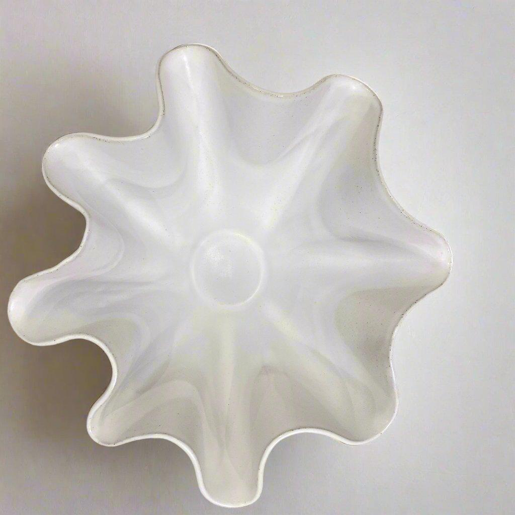 High Sided Wave Bowl - Extra Large White