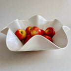 White Ruffle Wave Bowl - Extra Large