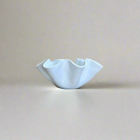 High Sided Wave Bowl - Medium/Small White - Polly Barton