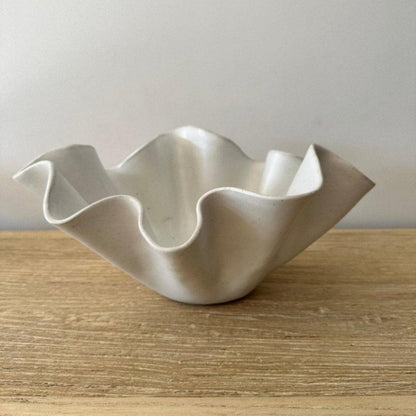 Fruit Bowl - Large White Wave