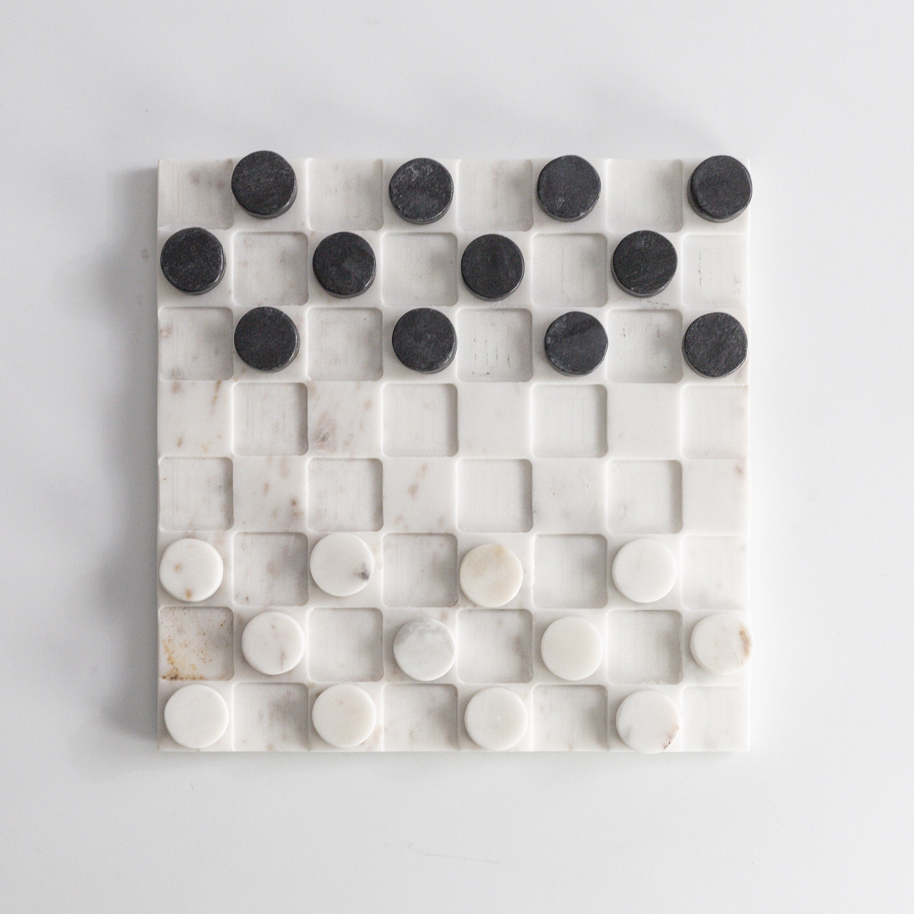 Marble Draughts Checkers Set