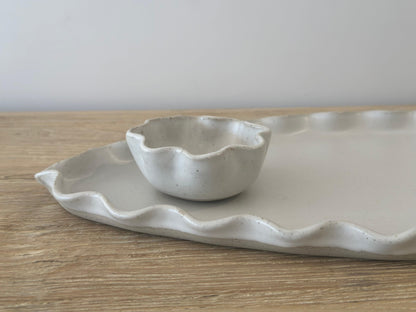 Avoca Wave Platter - Extra Large White - Polly Barton