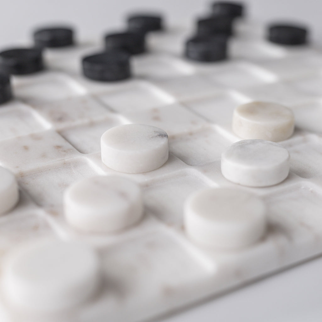Marble Draughts Checkers Set