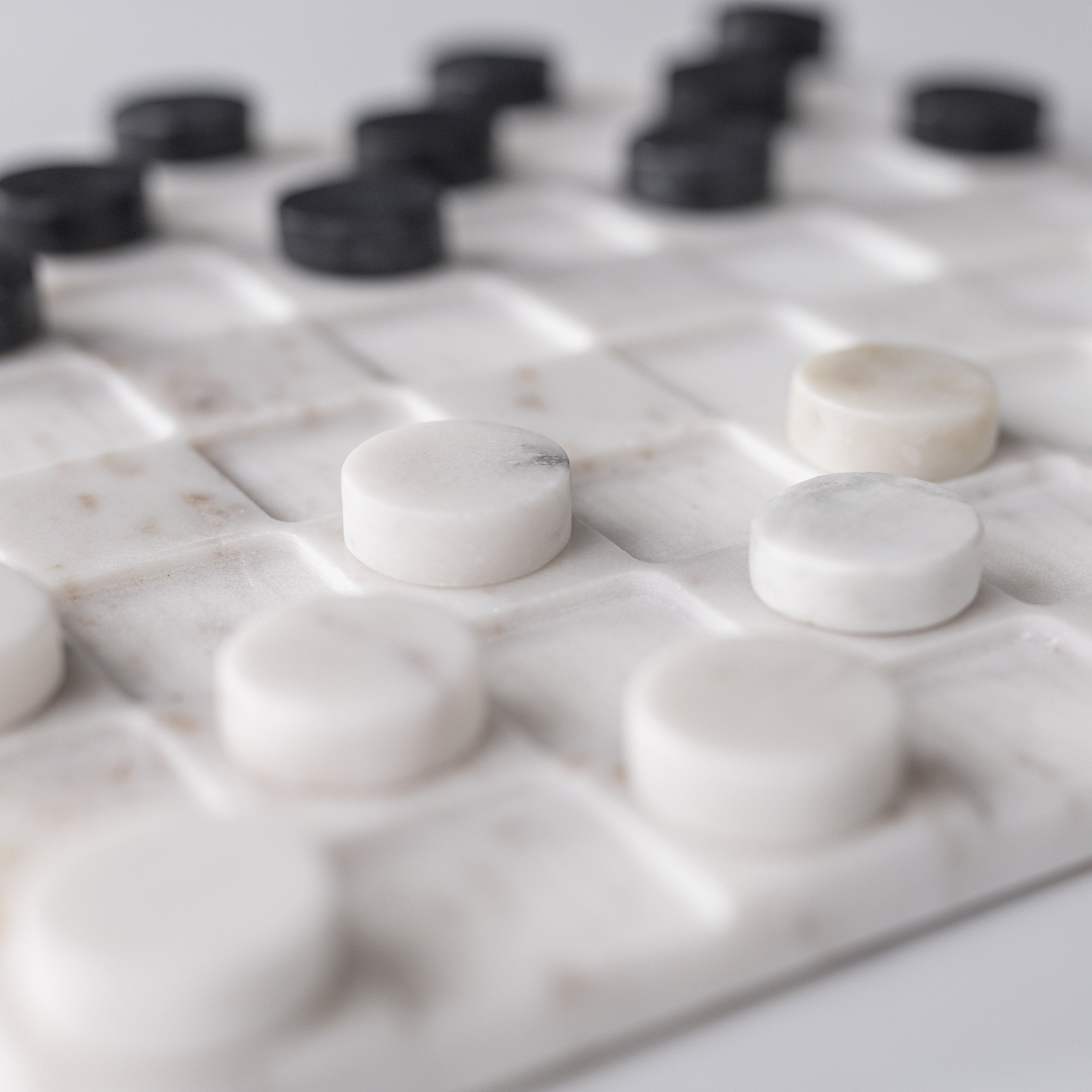 Marble Draughts Checkers Set
