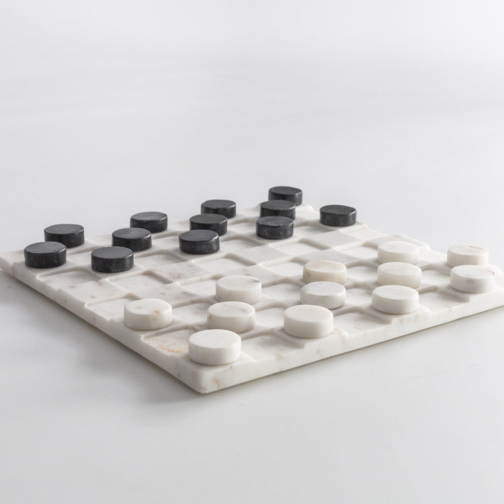 Marble Draughts Checkers Set