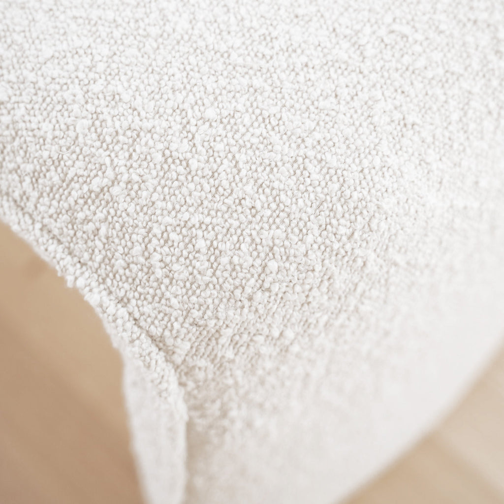 Denver Boucle Bench Seat - White