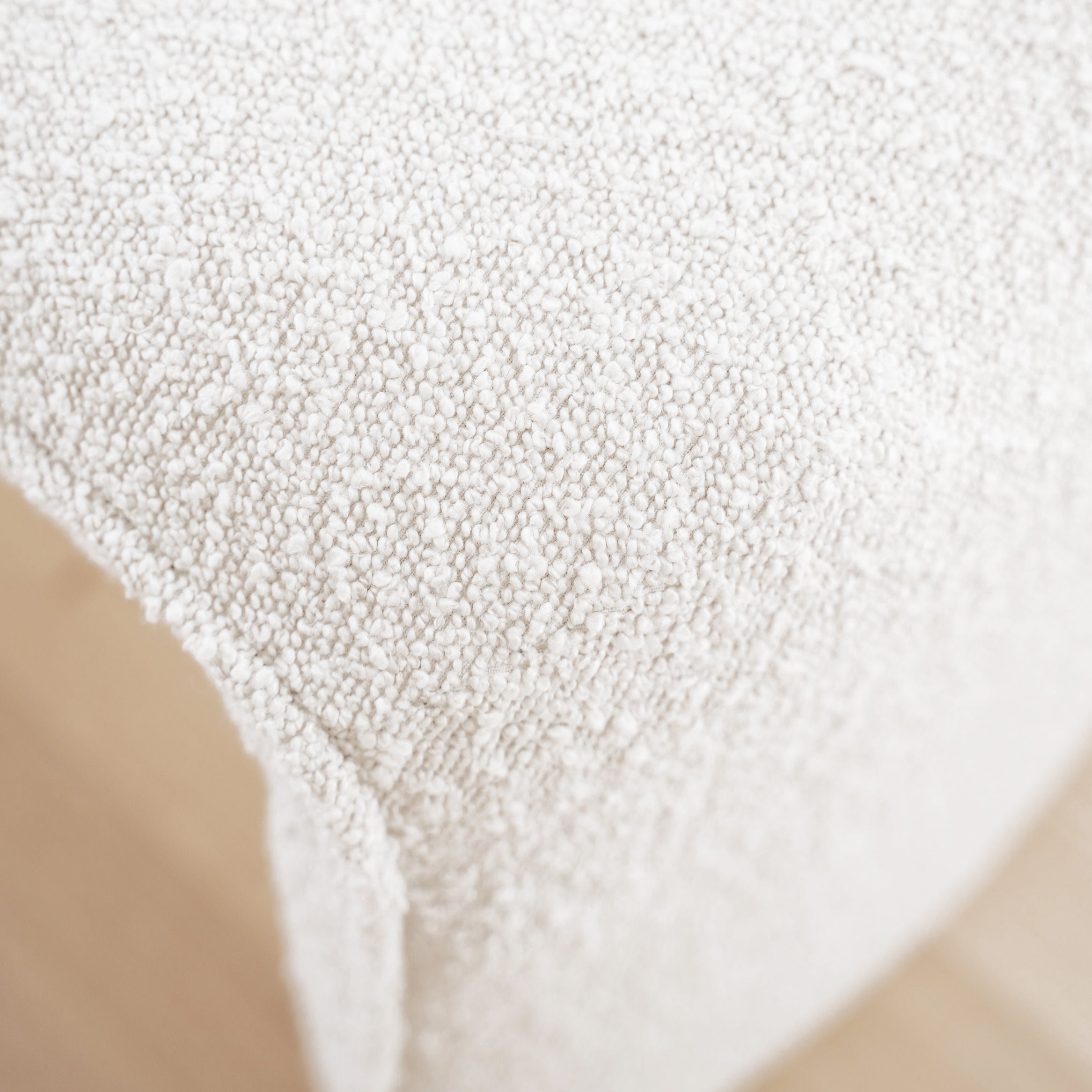Denver Boucle Bench Seat - White