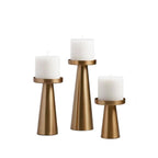 Candle Holders Set of 3 - Brushed Brass