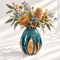 Large Egg Shape Vase - Cascading Glaze