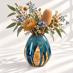 Large Egg Shape Vase - Cascading Glaze