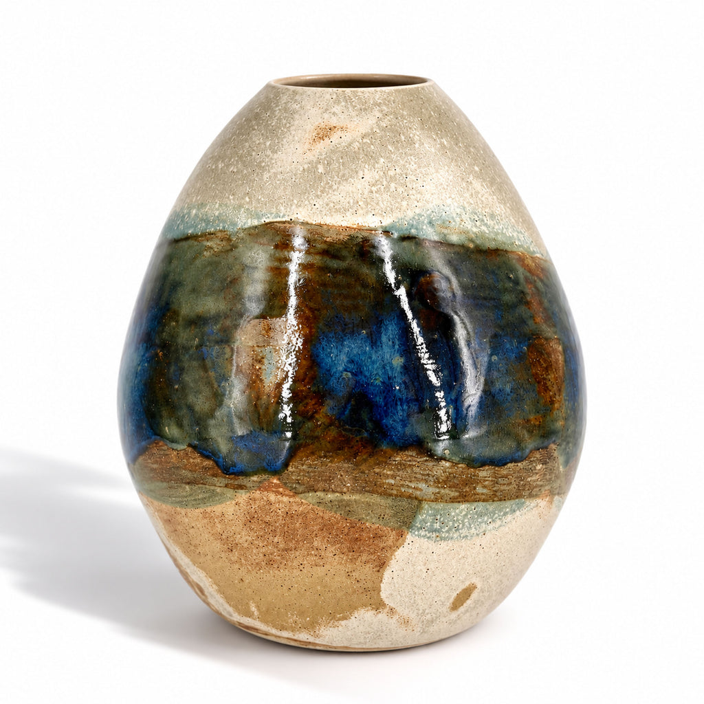 Large Rounded Vase Organic Glazes