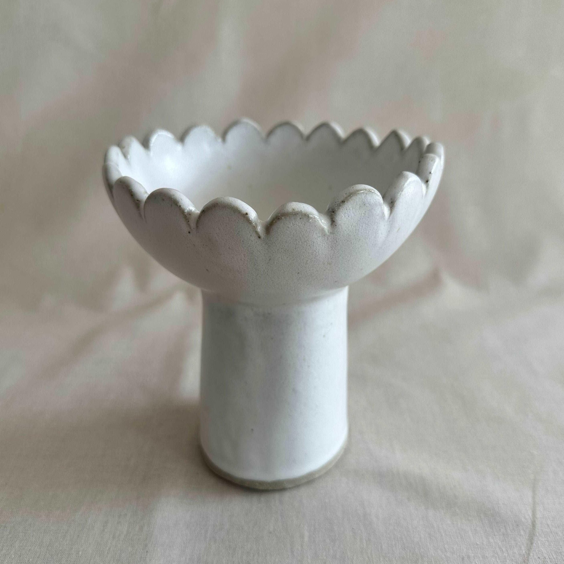 Scalloped Pedestal Bowl - Large - Polly Barton