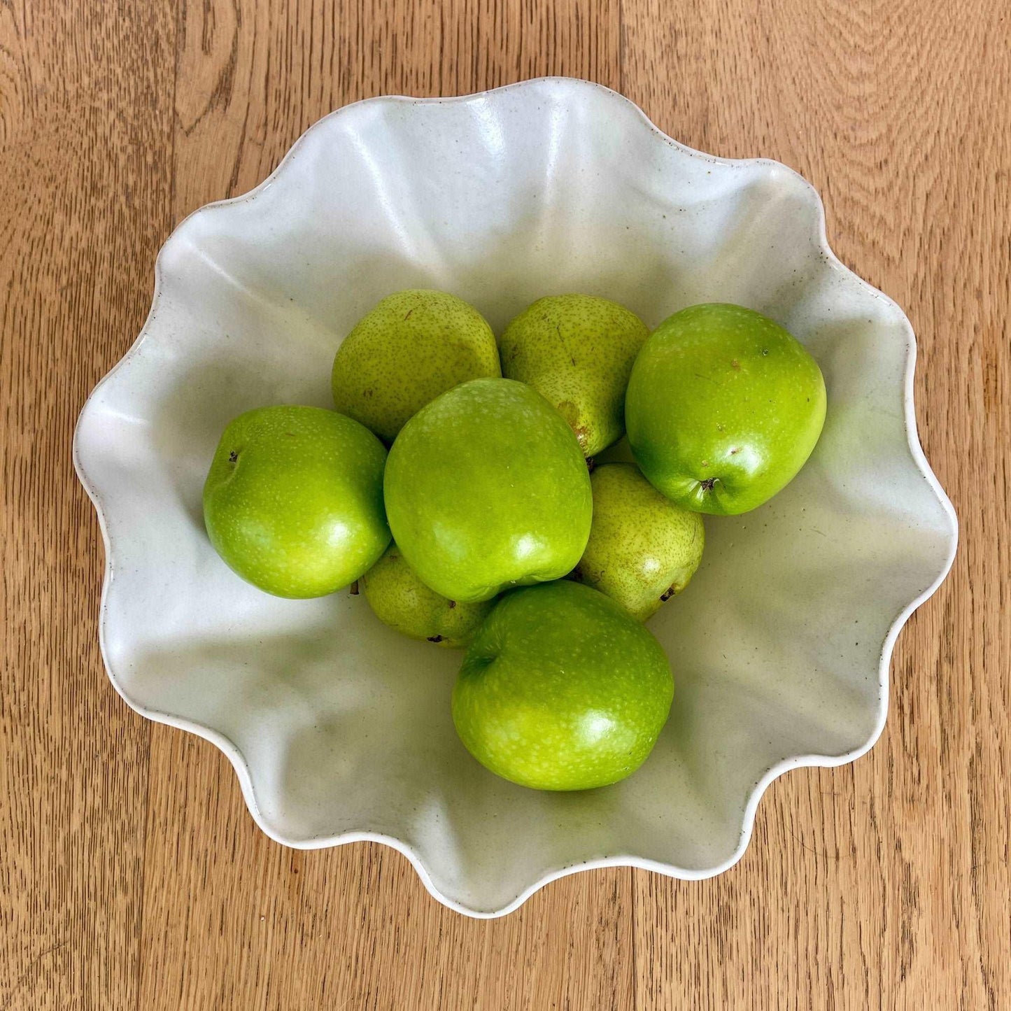 Large White Wave Bowl - Ceramic