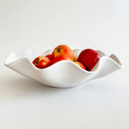 Large White Wave Bowl 