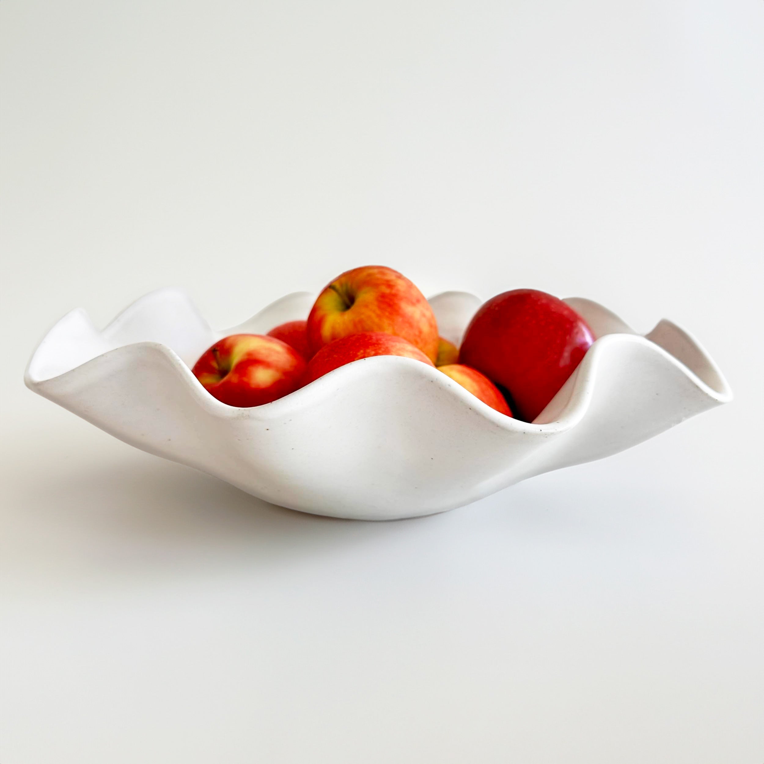 Large White Wave Bowl 