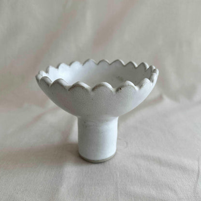 Scalloped Pedestal Bowl - medium - Polly Barton