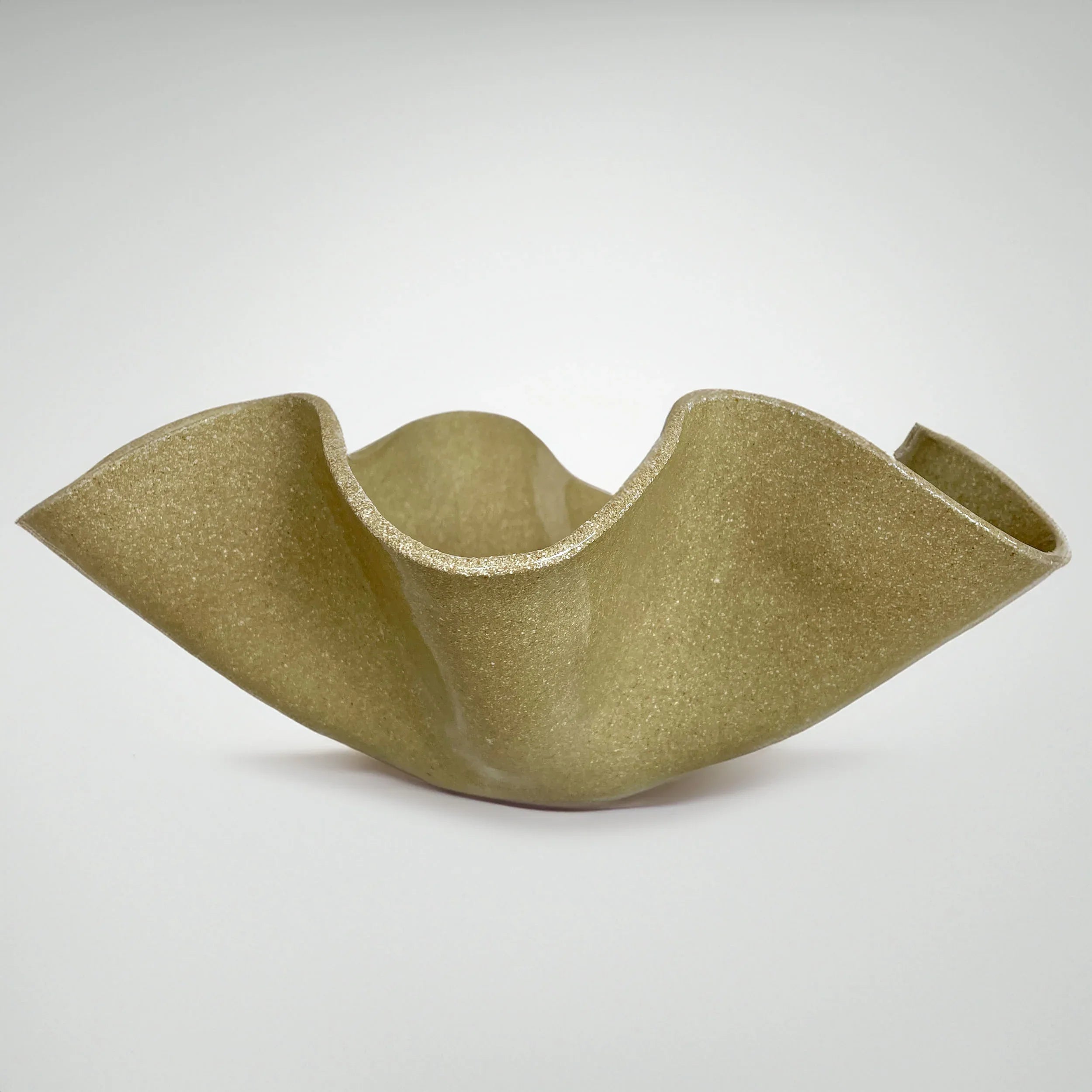 Oversized Ceramic Bowl - Khaki-Sand Colour