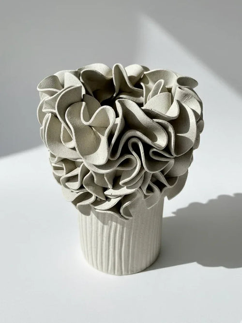 Oversized-Ruffled-Cylinder-Vase-Clay-White