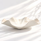 Oversized Sculptural Wave Dish - White