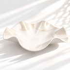 Oversized Sculptural Wave Dish - White