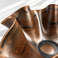 Oversized Sculptural Wave Bowl - Chocolate