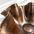 Oversized Sculptural Wave Bowl - Chocolate