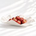 Oversized Sculptural Wave Dish - White