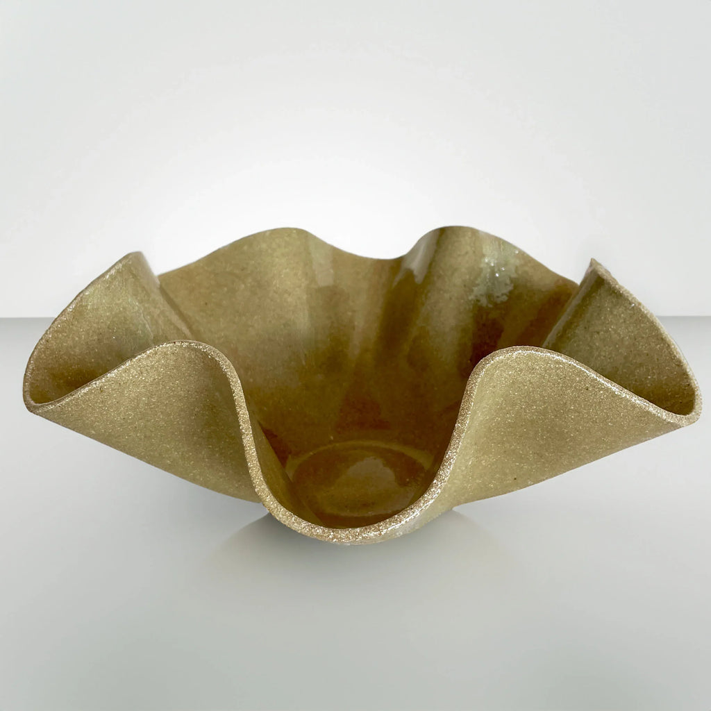 Oversized Statement Bowl - Khaki-Sand Colour