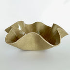 Oversized Wave Bowl - Khaki-Sand Colour