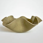 Oversized Wave Bowl - Khaki-Sand Colour