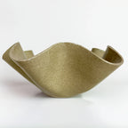 Oversized Waved Bowl - Khaki-Sand Colour