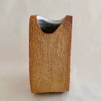 Terracotta & White Glazed Pebble Flower Vase - Small