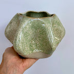 Pinched Sided Planter Pot - Mint Green