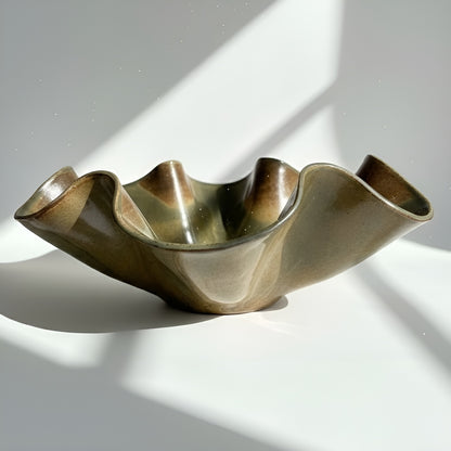 Oversized Statement Wave Bowl - Rockpool