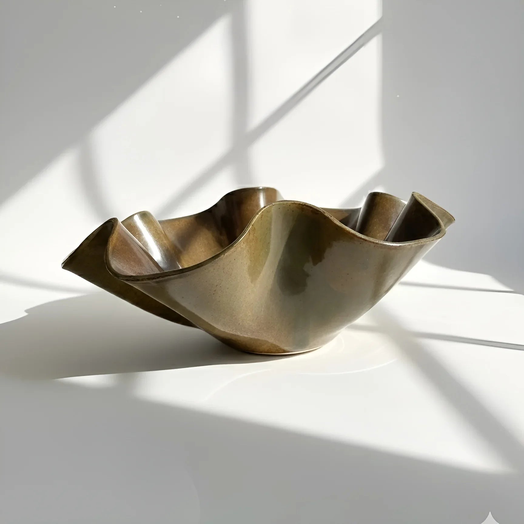 Oversized Statement Wave Bowl - Rockpool