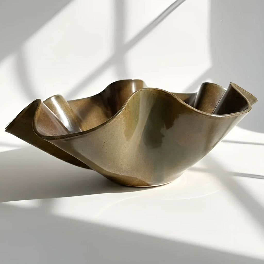 Oversized Statement Wave Bowl - Rockpool