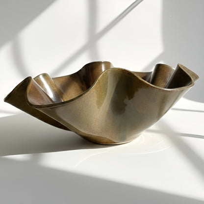 Oversized Statement Wave Bowl - Rockpool