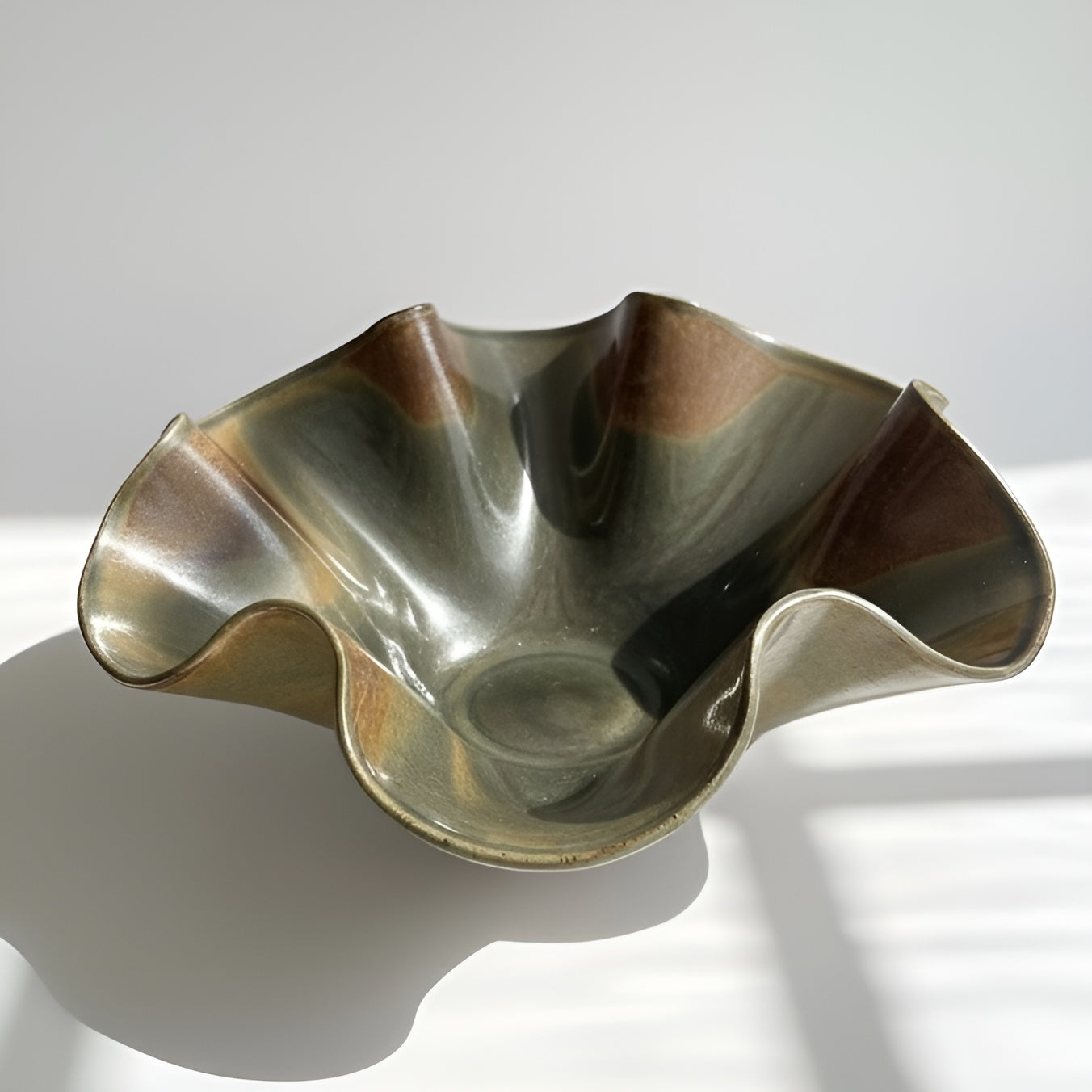 Oversized Statement Wave Bowl - Rockpool