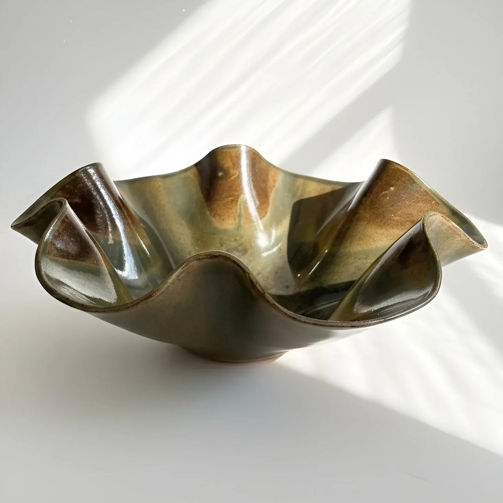 Rockpool Dark Ceramic Oversized Wave Bowl