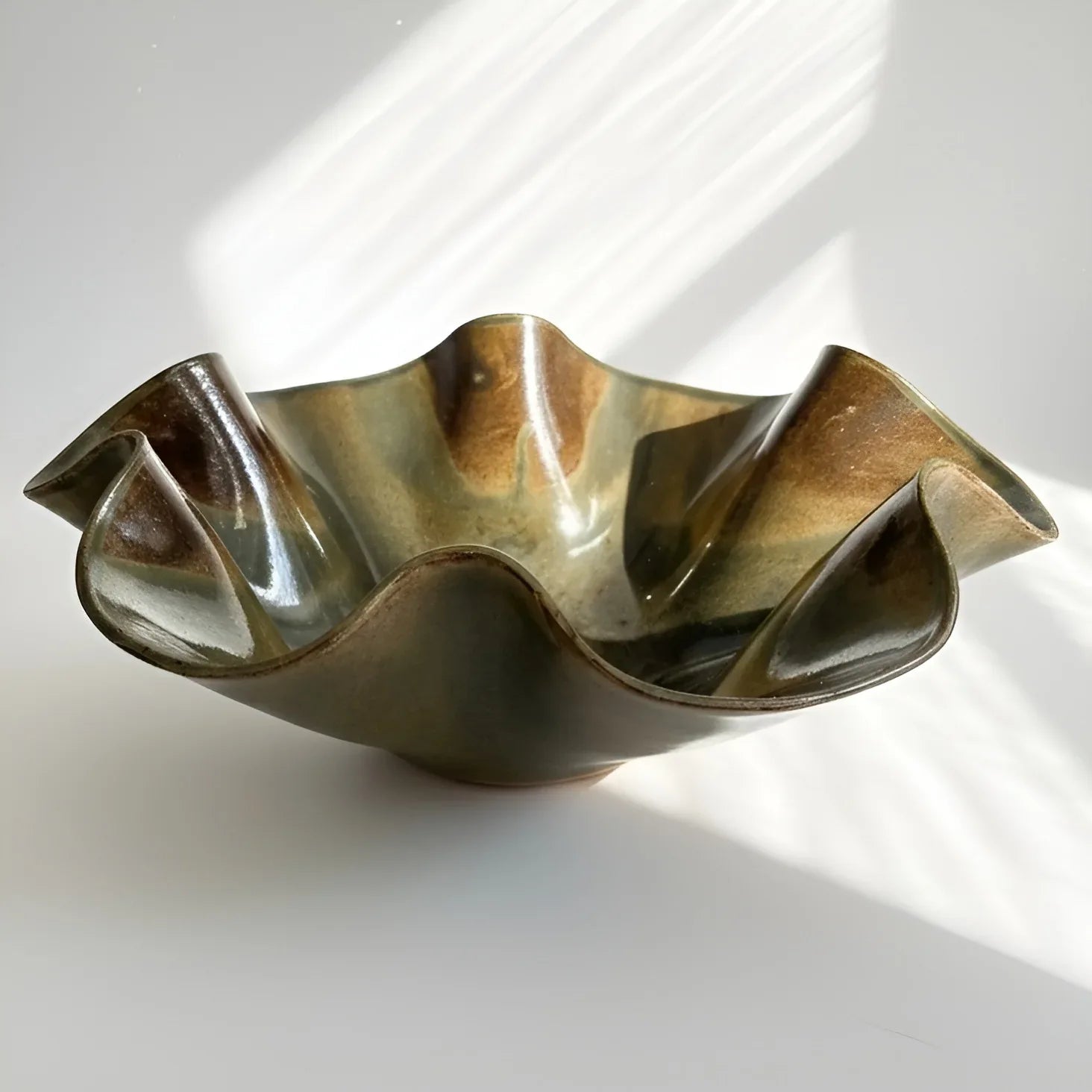 Oversized Statement Wave Bowl - Rockpool