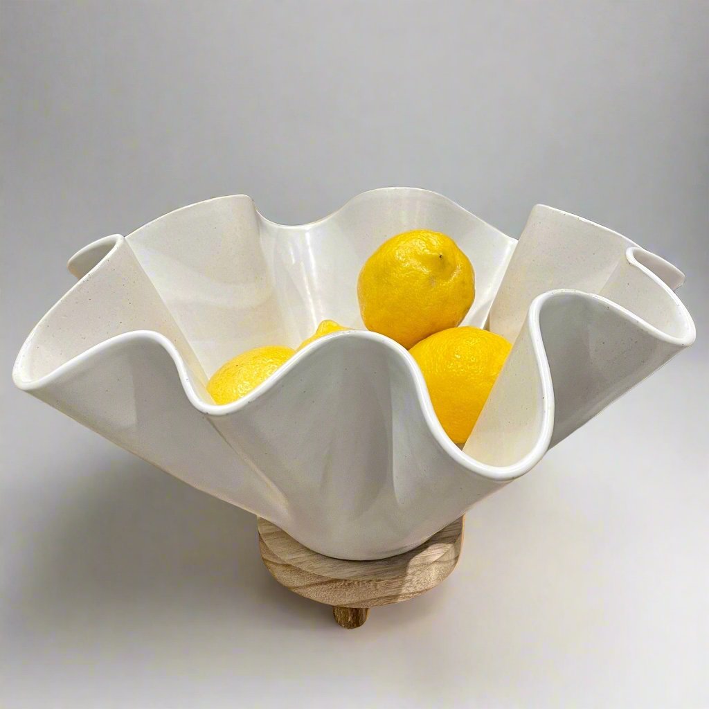 High Sided Wave Bowl - Extra Large White