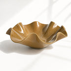 Oversized Statement Wave Bowl - Caramel